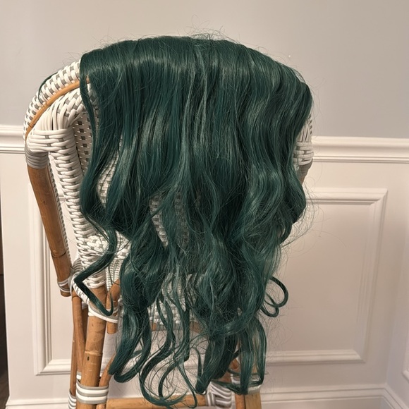 Pine Green 32" 80cm Long Hair Spiral Curly Costume Wig - Picture 4 of 5